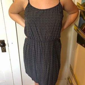 Simple black and white dress
